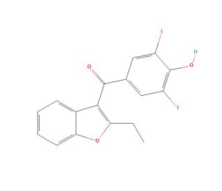 Benziodarone (CAS 68-90-6) - chemical structure image