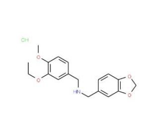 Benzo[1,3]dioxol-5-ylmethyl-(3-ethoxy-4-methoxy-benzyl)-amine hydrochloride - chemical structure image