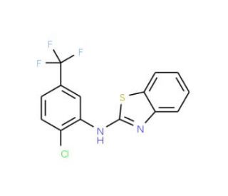 Benzothiazol-2-yl-(2-chloro-5-trifluoromethyl-phenyl)-amine - chemical structure image