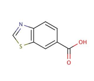 Benzothiazole-6-carboxylic acid (CAS 3622-35-3) - chemical structure image