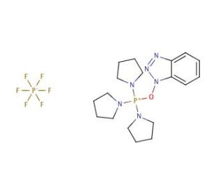 Benzotriazol-1-yl-oxytripyrrolidinphosphonium Hexafluorophosphate (CAS 128625-52-5) - chemical structure image