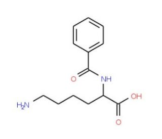 Benzoyl-L-lysine (CAS 366-74-5) - chemical structure image