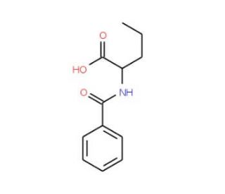 Benzoyl-L-norvaline (CAS 121470-62-0) - chemical structure image