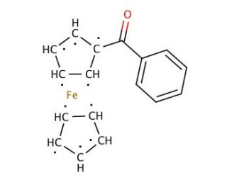 Benzoylferrocene (CAS 1272-44-2) - chemical structure image