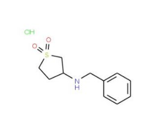 Benzyl-(1,1-dioxo-tetrahydro-1lambda*6*-thiophen-3-yl)-amine hydrochloride - chemical structure image