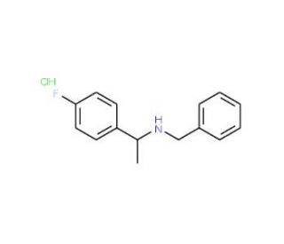 Benzyl-[1-(4-fluoro-phenyl)-ethyl]-amine hydrochloride (CAS 820245-52-1) - chemical structure image