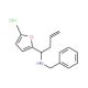 Benzyl-[1-(5-methyl-furan-2-yl)-but-3-enyl]-amine hydrochloride - chemical structure image