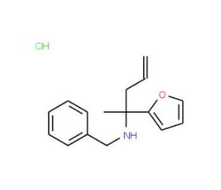 Benzyl-(1-furan-2-yl-1-methyl-but-3-enyl)-amine hydrochloride - chemical structure image