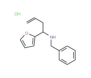 Benzyl-(1-furan-2-yl-but-3-enyl)-amine hydrochloride - chemical structure image