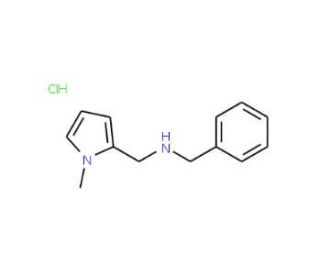 Benzyl-(1-methyl-1H-pyrrol-2-ylmethyl)-amine hydrochloride - chemical structure image