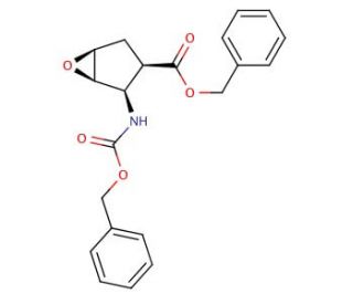 Benzyl (1R*,2R*,3R*,5S*)-2-(benzyloxycarbonylamino)-6-oxa-bicyclo[3.1.0]hexane-3-carboxylate (CAS 959745-78-9) - chemical str