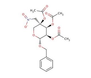 Benzyl 2,3,4-Tri-O-acetyl-4-nitromethyl-&beta;-D-arabinopyranoside (CAS 383173-65-7) - chemical structure image