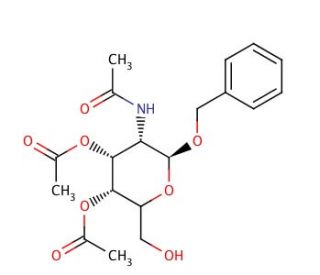 Benzyl 2-Acetamido-2-deoxy-3,4-di-O-acetyl-&alpha;-D-galactopyranoside (CAS 55652-76-1) - chemical structure image