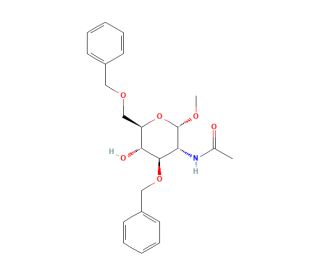 Benzyl-2-acetamido-2-deoxy-3,6-di-O-benzyl-alpha-D-glucopyranoside (CAS 55287-49-5) - chemical structure image