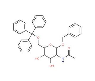 Benzyl 2-acetamido-2-deoxy-6-O-trityl-a-D-glucopyranoside (CAS 33493-71-9) - chemical structure image