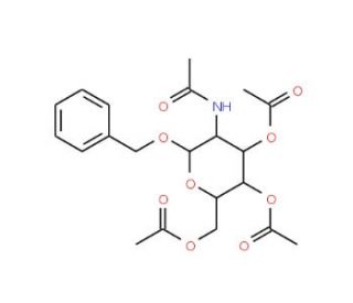 Benzyl 2-acetamido-3,4,6-tri-O-acetyl-2-deoxy-b-D-glucopyranoside (CAS 13343-66-3) - chemical structure image