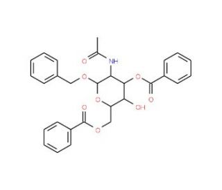 Benzyl 2-Acetamido-3,6-di-O-benzoyl-2-deoxy-α-D-glucopyranoside (CAS 82827-77-8) - chemical structure image
