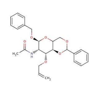Benzyl 2-Acetamido-3-O-allyl-4,6-O-benzylidene-2-deoxy-α-D-glucopyranoside (CAS 60920-72-1) - chemical structure image
