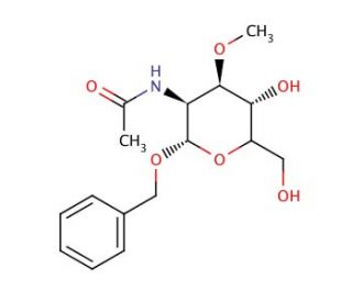 Benzyl 2-Acetamido-3-O-methyl-&alpha;-D-glucopyranoside (CAS 93215-41-9) - chemical structure image