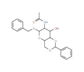 Benzyl 2-acetamido-4,6-O-benzylidene-2-deoxy-a-D-galactopyranoside (CAS 3554-91-4) - chemical structure image