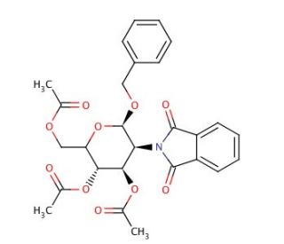 Benzyl 2-Deoxy-2-phthalimido-3,4,6-tri-O-acetyl-&beta;-D-glucopyranoside (CAS 80035-31-0) - chemical structure image