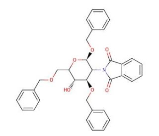 Benzyl 2-Deoxy-2-phthalimido-3,6-di-O-benzyl-β-D-glucopyranoside (CAS 80035-36-5) - chemical structure image
