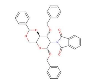 Benzyl 2-Deoxy-2-phthalimido-4,6-O-benzylidene-3-O-benzyl-β-D-glucopyranoside (CAS 80035-34-3) - chemical structure image