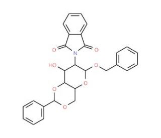 Benzyl 2-Deoxy-2-phthalimido-4,6-O-benzylidene-β-D-glucopyranoside (CAS 80035-33-2) - chemical structure image