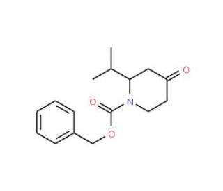 Benzyl 2-isopropyl-4-oxotetrahydro-1(2H)-pyridinecarboxylate (CAS 952183-52-7) - chemical structure image