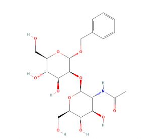 Benzyl 2-O-[2-(Acetylamino)-2-deoxy-&beta;-D-glucopyranosyl]-&alpha;-D-mannopyranoside (CAS 436853-00-8) - chemical structure image
