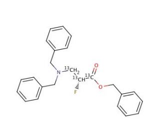 Benzyl (2R)-3-N,N-Dibenzylamino-2-fluoropropanoate-13C3 - chemical structure image
