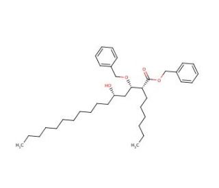 Benzyl (2R,3S,5S)-2-Hexyl-3-benzyloxy-5-hydroxyhexadecanoate - chemical structure image