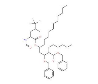 Benzyl (2S,3S,5S)-2-Hexyl-3-benzyloxy-5-[[(S)-2-(formylamino)-4-(methyl-d3)-pentanoyl]oxy]hexadecanoate - chemical structure