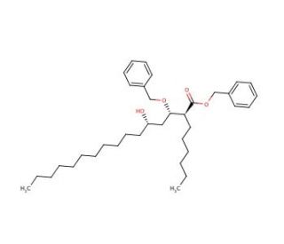 Benzyl (2S,3S,5S)-2-Hexyl-3-benzyloxy-5-hydroxyhexadecanoate - chemical structure image