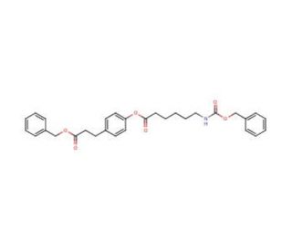 Benzyl 3-(4-(N-Benzyloxycarbonxyl-6-aminocaproyloxy)phenyl)propionate (CAS 83592-08-9) - chemical structure image
