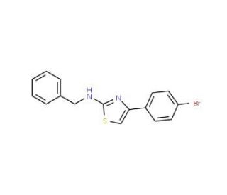 Benzyl-[4-(4-bromo-phenyl)-thiazol-2-yl]-amine - chemical structure image