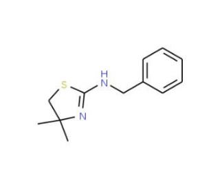 Benzyl-(4,4-dimethyl-4,5-dihydro-thiazol-2-yl)-amine (CAS 125101-40-8) - chemical structure image