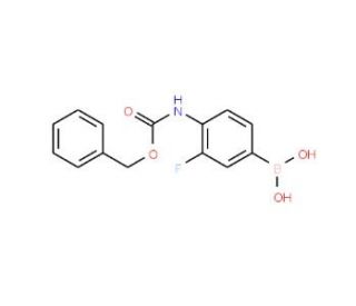 Benzyl 4-borono-2-fluorophenylcarbamate (CAS 874290-60-5) - chemical structure image