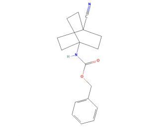 Benzyl 4-cyanobicyclo[2.2.2]octan-1-ylcarbamate (CAS 1252672-88-0) - chemical structure image