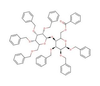 Benzyl 4-O-(2,3,4,6-Tetra-O-benzyl &alpha;-D-galactopyranosyl)-2,3-di-O-benzyl-6-O-benzoyl-&beta;-D-galactopyranoside - chemical structu