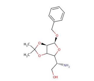 Benzyl 5-Amino-5-deoxy-2,3-O-isopropyl-&alpha;-D-mannofuranoside (CAS 91364-19-1) - chemical structure image