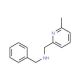 Benzyl-(6-methyl-pyridin-2-ylmethyl)-amine (CAS 101938-10-7) - chemical structure image