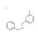Benzyl-(6-methyl-pyridin-2-ylmethyl)-amine hydrochloride 的分子结构 Benzyl-(6-methyl-pyridin-2-ylmethyl)-amine hydrochloride - chemical structure image