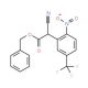 Benzyl α-cyano-2-nitro-5-(trifluoromethyl)phenylacetate (CAS 605668-92-6) - chemical structure image