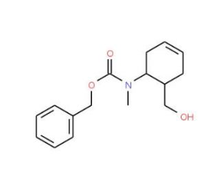 Benzyl cis-(6-hydroxymethyl)cyclohex-3-enylcarbamate (CAS 124678-01-9) - chemical structure image