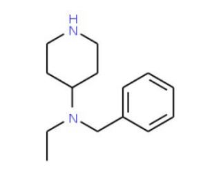 Benzyl-ethyl-piperidin-4-yl-amine (CAS 76167-64-1) - chemical structure image