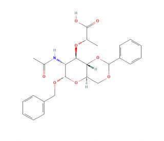 Benzyl N-Acetyl-4,6-O-benzylidene-&alpha;-isomuramic Acid (CAS 730911-70-3) - chemical structure image