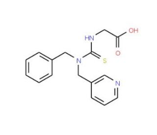 ({[Benzyl(pyridin-3-ylmethyl)amino]-carbonothioyl}amino)acetic acid - chemical structure image