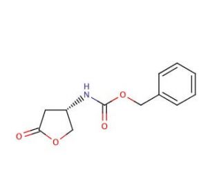Benzyl (S)-(&minus;)-tetrahydro-5-oxo-3-furanylcarbamate (CAS 87219-29-2) - chemical structure image