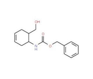 Benzyl trans-(6-hydroxymethyl)cyclohex-3-enylcarbamate (CAS 213672-73-2) - chemical structure image